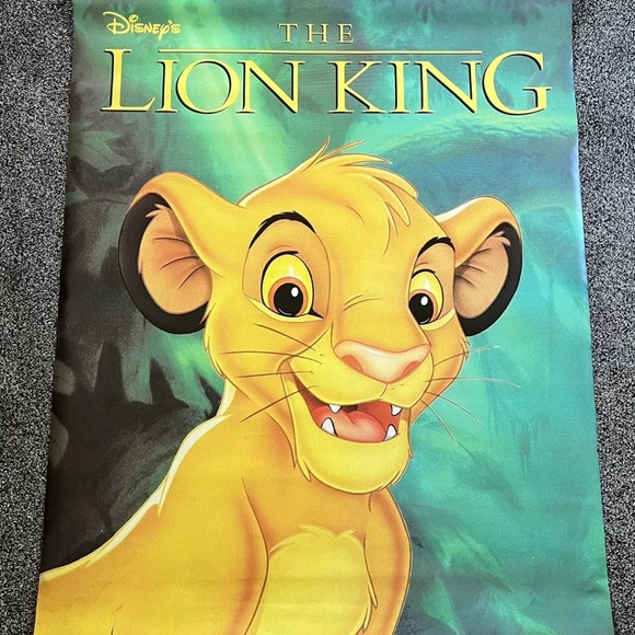 Disney Lion King Vintage 1995 2-Sided Vinyl Store Display Banner - Approx 34x57 - Picture 4 of 15